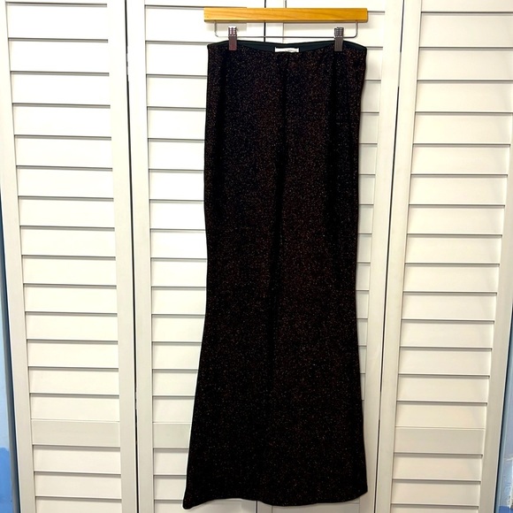 Urban Outfitters Silence+Noise Bella Shimmer Pull On Stretch Flare Pants Medium - Picture 2 of 10